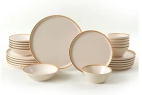 Jedálenská súprava 24 ks béžová/keramika