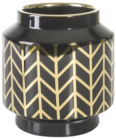 KERAMICKÁ VÁZA EMERA1 (01) (FI) 18X19 CM ČIERNA