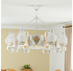 Brilagi - Luster na reťazi QUEEN 8xE14/40W/230V buk/krémová