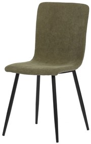 Autronic - Židle jídelní, zelená látka, černý kov - DCL-964 GRN2 VÝPRODEJ