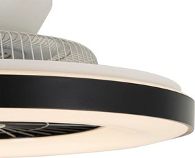 Inteligentný stropný ventilátor čierny s hviezdnym efektom 60 cm vrátane LED stmievateľného s diaľkovým ovládaním - Climo