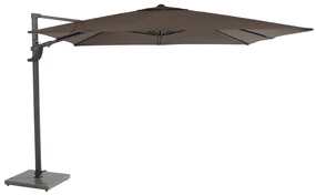Horizon Premium slnečník 300x300 cm sivohnedý + záťaž a ochr. plachta