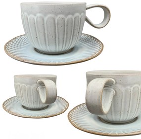 Keramická šálka s podšálkou Grau 190 ml