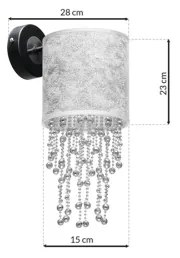 Nástenné svietidlo ALMERIA 1xE27/60W/230V