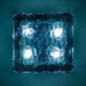 Vonkajšie solárne osvetlenie - sklenená kocka - biela 9,5 x 9,5 x 4,5 cm