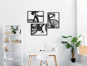 drevko Viacdielny obraz Bicykel Rozmer obrazu: 44,5 x 58 cm, Farba dekorácie: Čierna