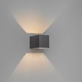 Moderná nástenná lampa tmavosivá - Transfer
