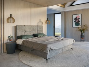 Jednolôžková posteľ boxspring 90 cm Nivela (betón) (s matracom a úl. priestorom). Akcia -20%. Vlastná spoľahlivá doprava až k Vám domov. 1054615