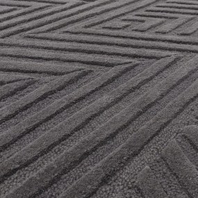 Antracitovosivý vlnený koberec 160x230 cm Hague – Asiatic Carpets