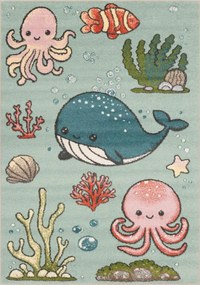 Detský koberec Funky Top Aquario mätový