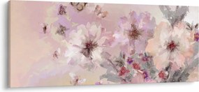 Obraz - Umelecká koláž s motýľmi (120x50 cm)