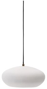 Biele závesné svietidlo s kovovým tienidlom ø 40 cm Inda – Kave Home