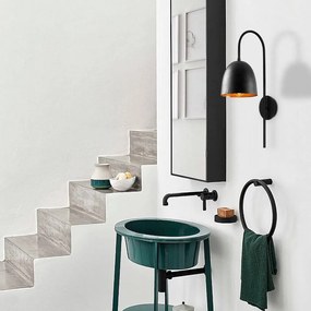 Čierne nástenné svietidlo Tattoo – Opviq lights