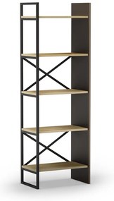 Knižnica v dekore duba v prírodnej farbe 58x175 cm Ara – Marckeric