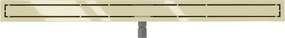 Mexen Flat nerezový sprchový žľab 150 cm vzor M13, 2v1, zlatá, 1510150