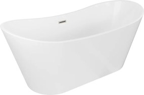 Mexen Montana, voľne stojaca vaňa 180 x 90 cm, biela, brúsená oceľ prepad, 52011809000-97