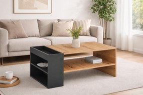 KONFERENČNÝ STOLÍK STEIN DUB ARTISAN + ČIERNY 100 cm