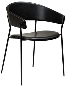 Matne čierne jedálenské kreslo s podrúčkami Crib – DAN-FORM Denmark