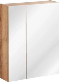 Comad Zrkadlová skrinka bez osvetlenia Capri Oak 60 dub zlatý craft