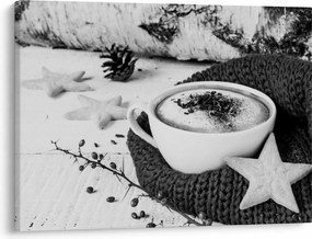 Obraz - Zimné cappuccino (70x50 cm)