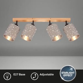 Briloner 2078-041 - Bodové svietidlo SPOTLIGHT 4xE27/25W/230V béžová