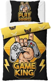 Bavlnené posteľné obliečky Game King - 100% bavlna Renforcé - 70x90 cm + 140x200 cm