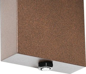 Vonkajšia nástenná lampa hrdzavohnedá IP44 so senzorom súmraku - Charlois