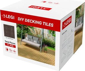 WPC dlaždica LEGI BASE 30 x 30 cm, coffee