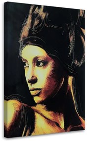 Obraz na plátně Africká žena Brown - 60x90 cm