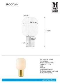 Stolová lampa Markslöjd Brooklyn Brushed Brass