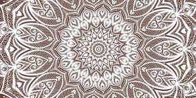 Obraz Mandala harmónie na hnedom pozadí Varianta: 100x50