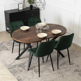 Stôl RENO 90–190 cm Dub Rustikál/Čierny