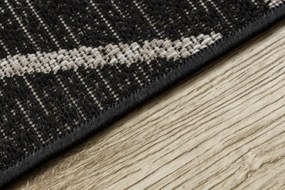 Koberec Šnúrkový SIZAL FLOORLUX 20508 čierno / strieborný Trojuholníky