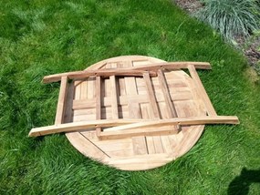 TEXIM ROUND - záhradný drevený set 1+4, teak