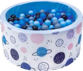 Welox Suchý bazén s loptičkami 90 x 40 cm fun - planéty, modrý