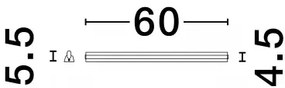 LED čierne nástenné svietidlo Endo 60
