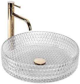 Umývadlo na dosku Cristal 39 Transparent Rea-U8881