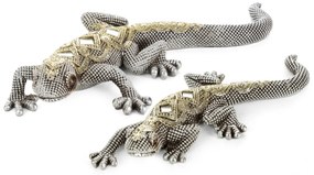 DEKORAČNÁ SOŠKA GATOS 20X8X3 CM STRIEBORNÁ