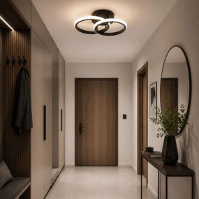 Toolight Toolight, LED stropné svietidlo, 17cm, 15W, 3500K, 1000lm, LHJ121-C, čierna matná, OSW-03275
