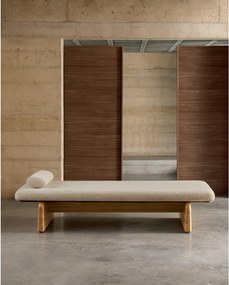 Béžová/v prírodnej farbe ženilková leňoška (variabilný roh) Topaz – Kave Home