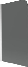Mexen FELIX, vaňová zástena, 1-krídlo, 70 x 140 cm, šedá, 890-070-001-01-40