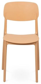 Broskyňová plastová záhradná stolička Hébé – Bonami Essentials