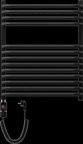 Mexen Apollo, elektrické vykurovacie teleso 660x550 mm+ vykurovacia tyč 600 W, čierna, W117-0660-550-2600-70