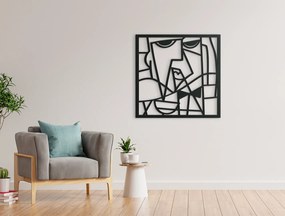 drevko Drevený obraz na stenu Gentleman Rozmer obrazu: 32 x 32,5 cm, Farba dekorácie: Čierna