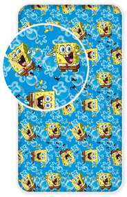 Jerry Fabrics Bavlnená plachta 90 × 200 cm – Sponge Bob "Blue"