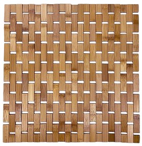 Predložka do kúpeľne Bambo Duckboard, 45x45 cm, hnedá