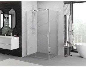 Mexen Exo, sprchovací kút s krídlovými dverami 120 x 100 cm, 6mm číre sklo, chrómový profil, 819-120-100-01-00