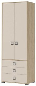 Skriňa 2D3S Kiki P23-BK/KI-01 beech/sand