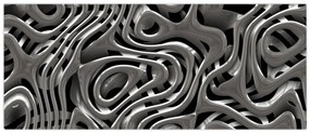 Obraz - Metalická abystrakcia (120x50 cm)