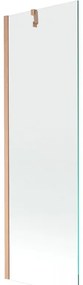 Mexen Next, 1-krídlová vaňová zástena 60 x 150 cm, 6mm číre sklo, medená matná, 895-060-000-00-00-65